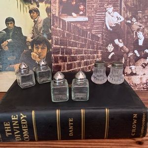 Vintage mini salt and pepper shakers
